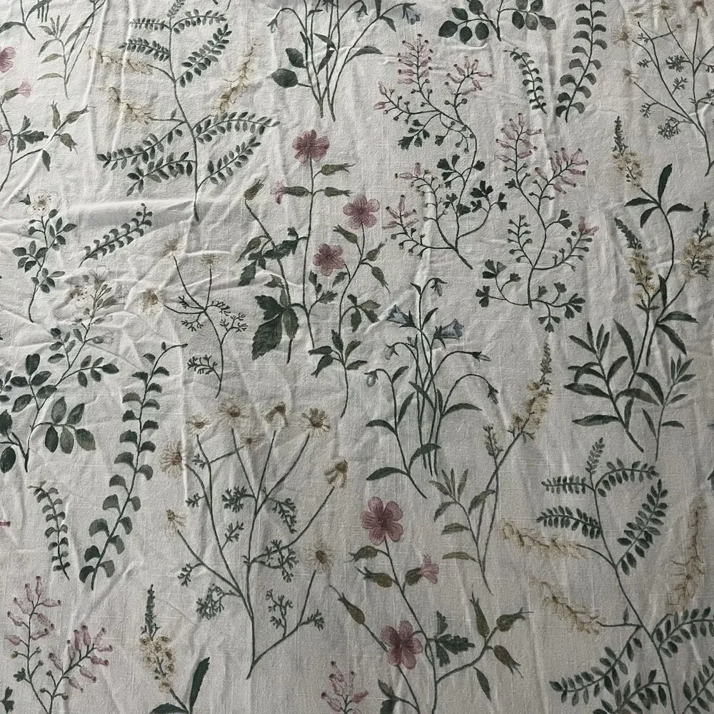 IKEA TIMJANSMOTT Duvet Cover Full/Queen + Shams 218X218 White Floral Botanicals